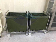 चार पहियों के साथ एजी-एसएस 013 स्टेनलेस स्टील अस्पताल क्लिनिक कपड़े धोने की ट्रॉली ड्रेसिंग